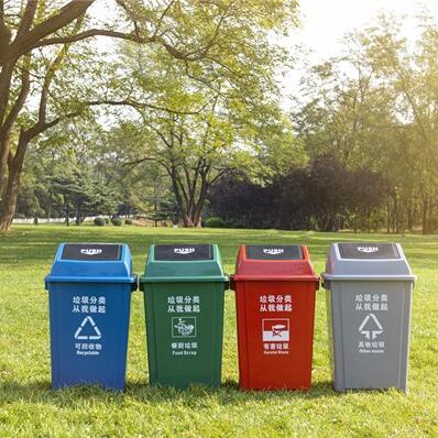 分類彈蓋60升垃圾桶
