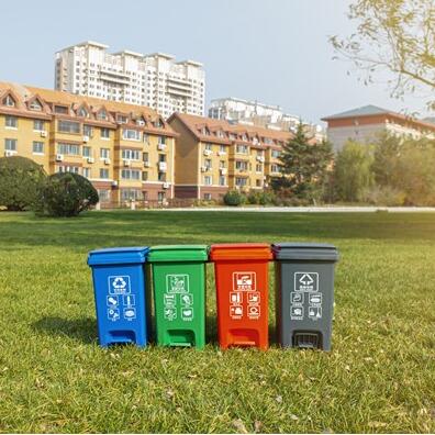 分類組合腳踏15升垃圾桶